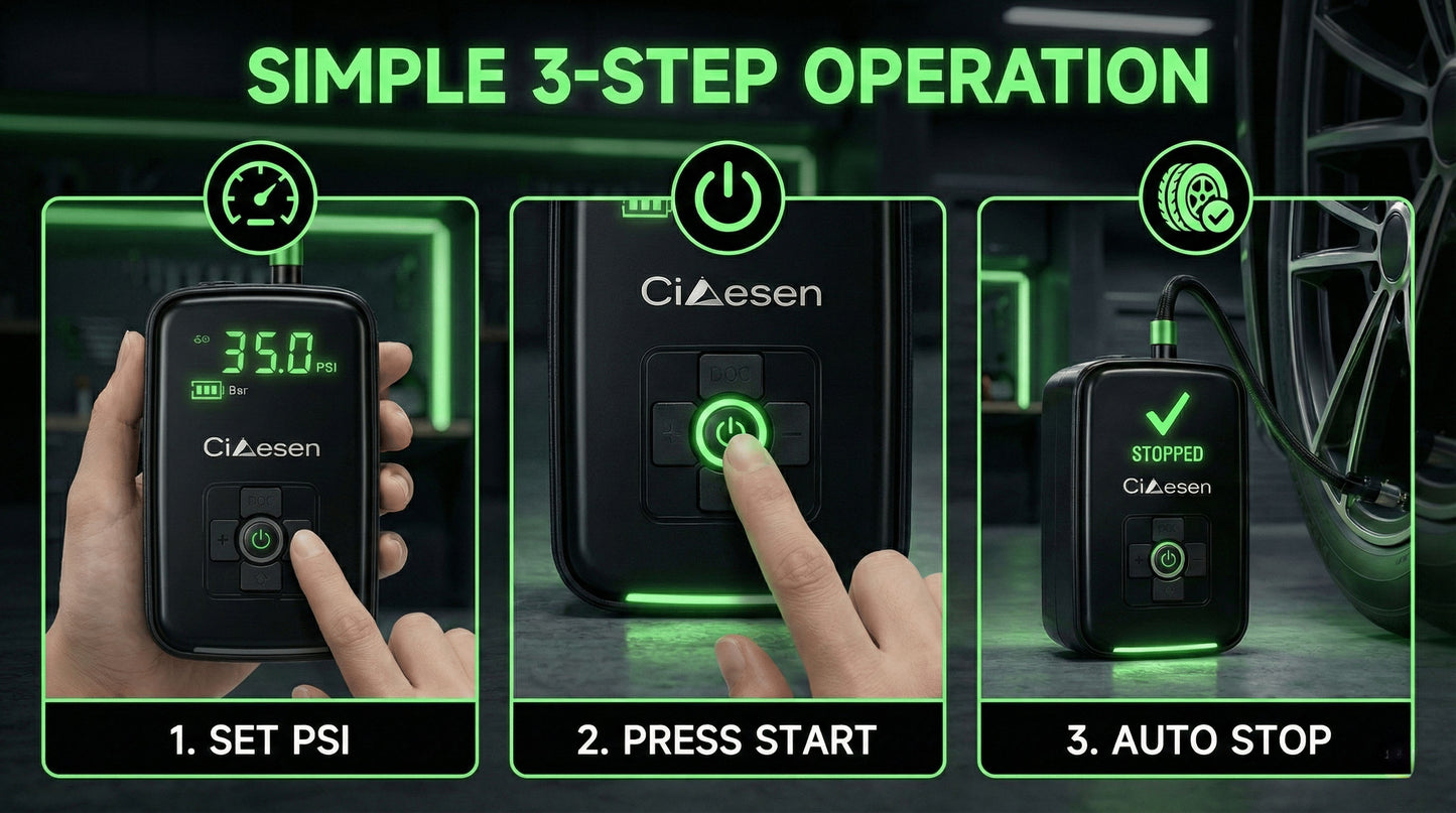 Portable Air Compressor with Auto Stop – 150 PSI Power